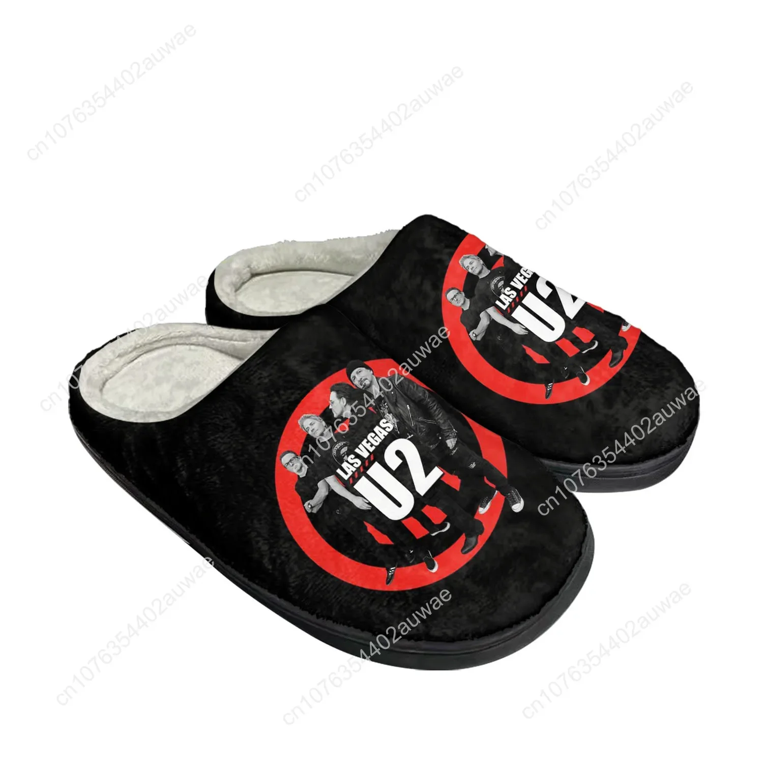 U2 Rock Band Home Cotton Slippers High Quality Mens Womens Youth Boy Girl Plush Bedroom Keep Warm Shoes Custom Thermal Slipper