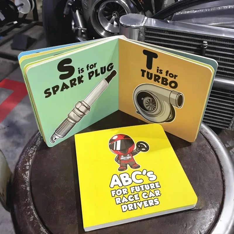 

Abc Book For Future Racers Children's Racing Parts Learning Alphabet Book Kids Car Parts Illustrated Alphabet Book