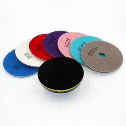 Disques abrasifs diamant 100mm, 16 pièces, tampons de polissage, disque de meulage, pour carrelage humide, marbre, granit 