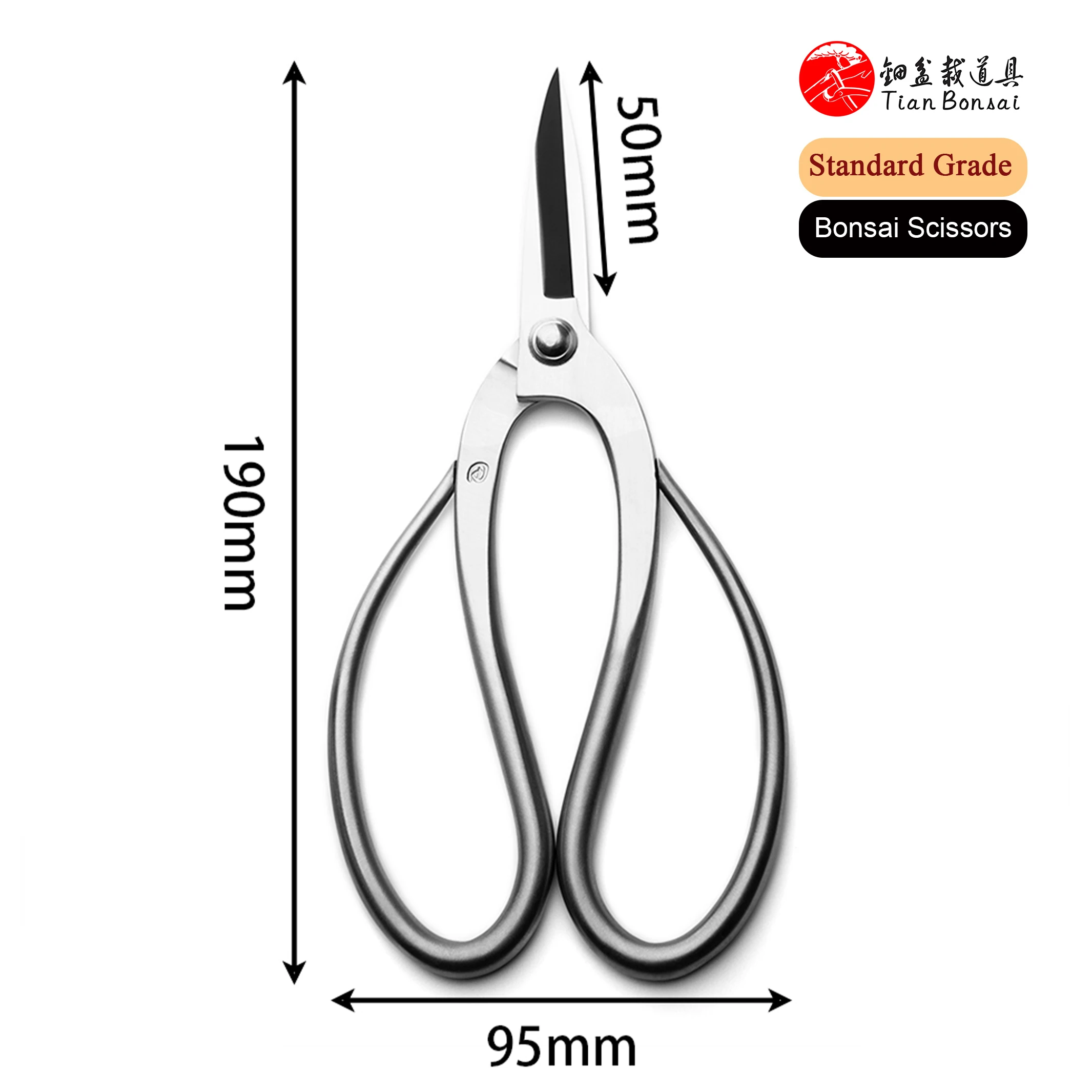 Standard Grade 190 mm Root Pruning Bonsai Scissors 3Cr13 Alloy Steel Bonsai Tools