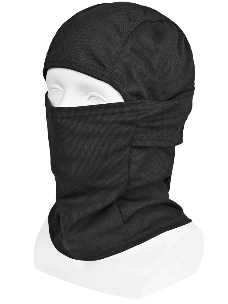 Black Sun Protection Balaclava- Windproof Dustproof Breathable Quick Dry Polyester Face Mask Outdoor Cycling Motorcycle_desvips.com