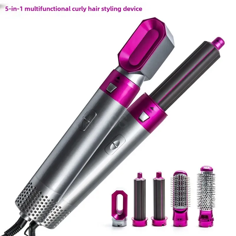 Five-In-One hair roller automatic suction dry and wet use straight hair comb blow dryer domestic appliances