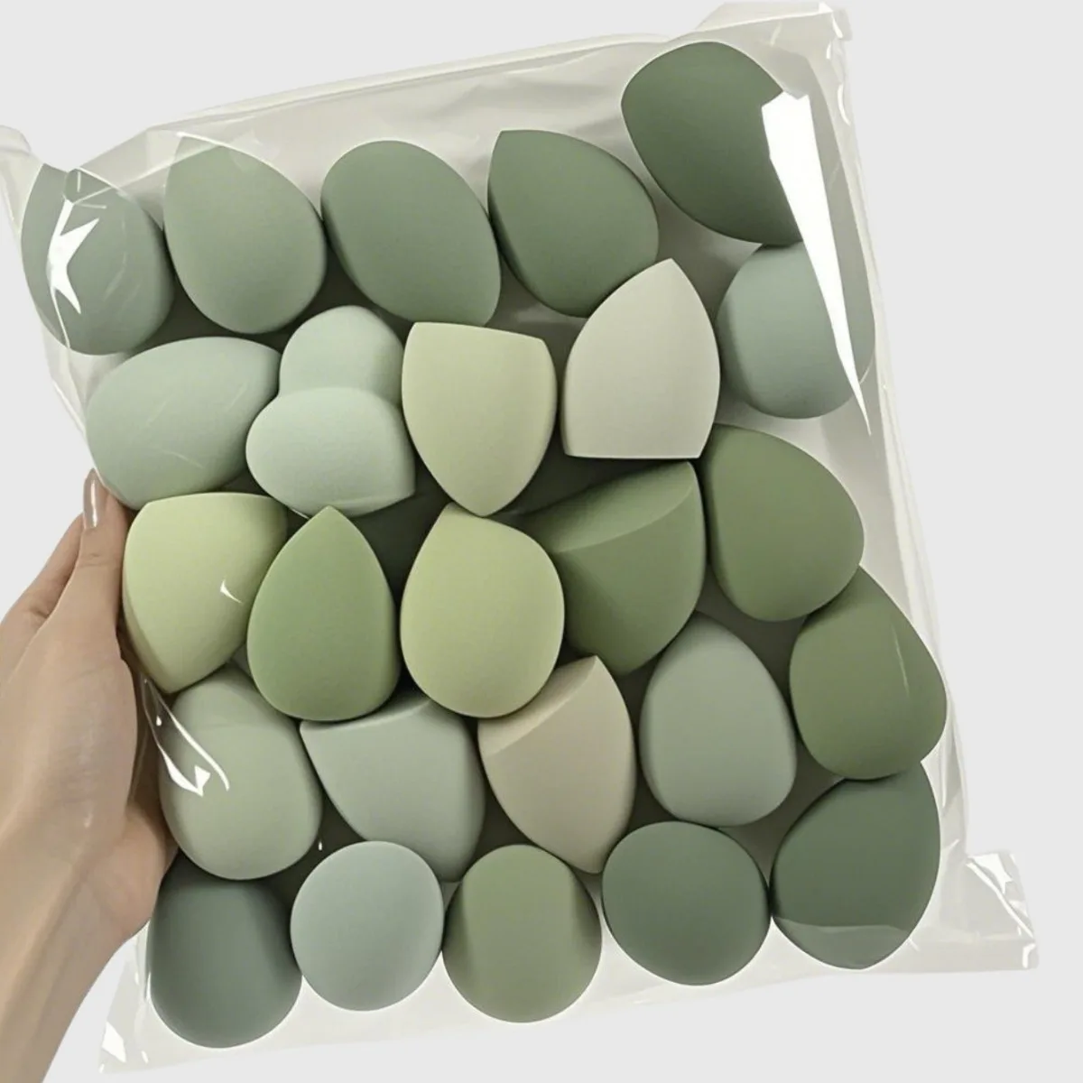 8Pcs Hydrophilic Makeup Sponge Set - Assorted Shapes & Powder Foundation | Non-Latex Flawless Application Professional Kit