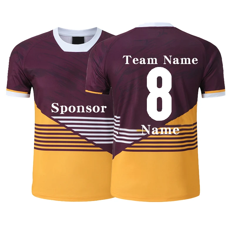 

2023 New Design Personal Team Customization Competition Training Sports Jersey English Contact Rugby T-shirt Sports Top