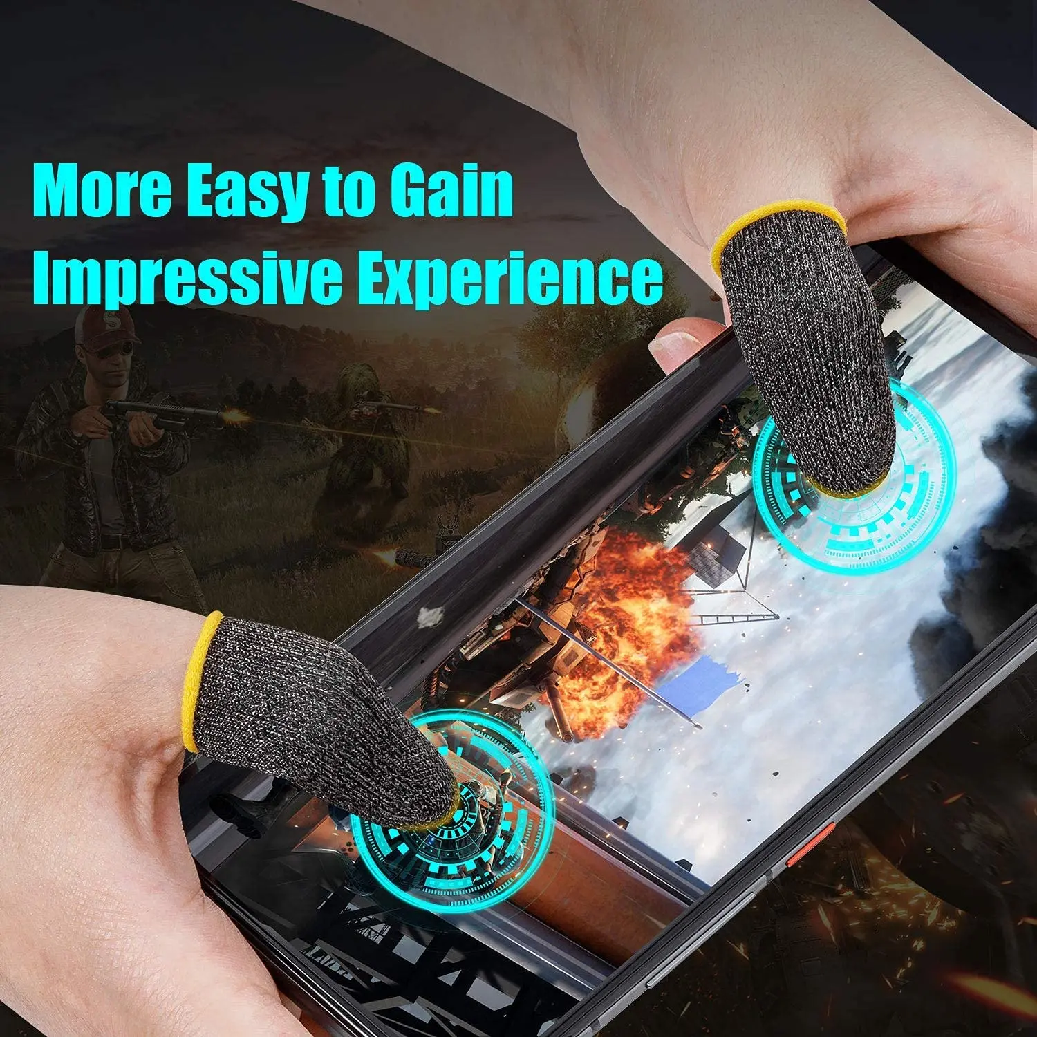 Finger Sleeve 10PCS for PUBG Mobile Game Seamless Anti-Sweat Breathable Sensitive Touch Screen Gaming gaming finger sleeves