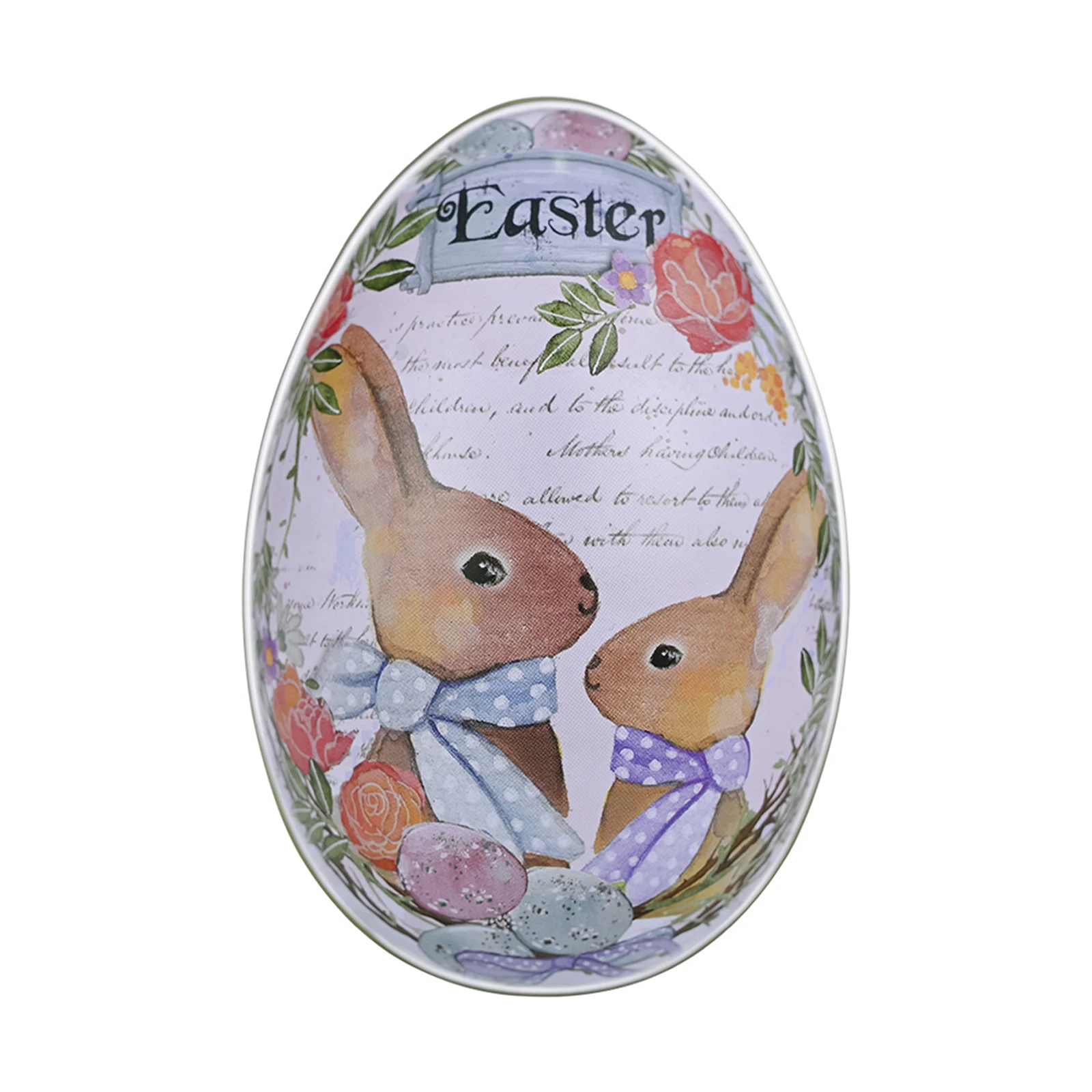 

Easter Eggs Shaped Candy Box Metal Tinplate Case Easter Egg Box Creative Candy Gift Box Packing Boxes Happy Easter Decor