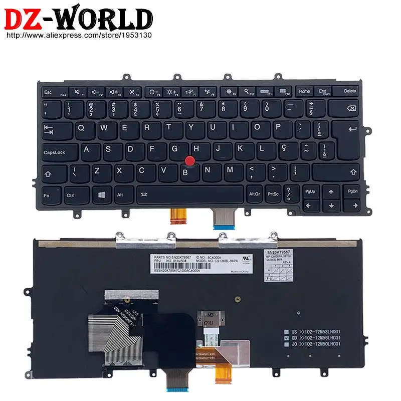 Teclado Retroiluminado para Laptop Lenovo Lenovo Thinkpad X270 A275 X250 X260 X240 s pt po br it pl bg Português Brasileiro Italiano Bulgária - Imagem 5