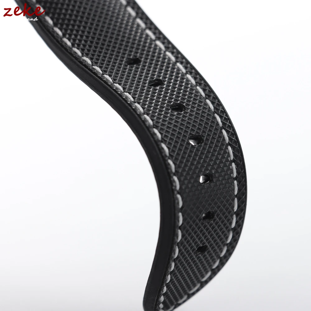 Premium Silicone Waterproof Watch Band with Metal Buckle - Breathable Soft Rubber Strap Replacement
