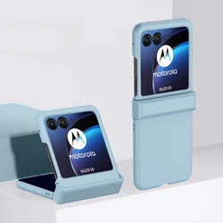 Ultra-Durable Shockproof PC Hard Shell Phone Case for Moto Razr 50 (Light blue)