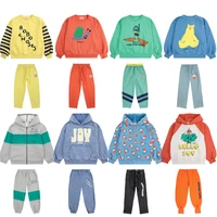 2025 New Spring Summer Korean Kids Clothes Sweatshirts Set Baby Boys Girls Outwear Hooded Jackets Sweatpant Children's Clothings 1