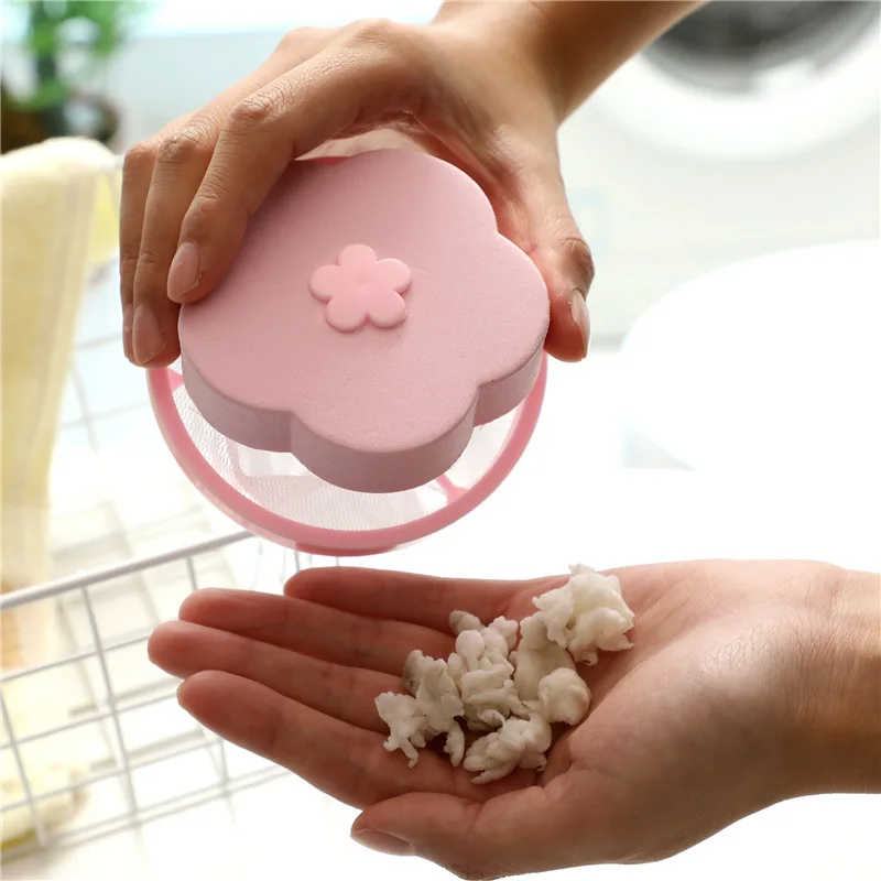 Washing Machine Floating Filter Bag Lint Filter Lint Remover Stain Remover Laundry Balls Wash Balls Plum Shaped Laundry