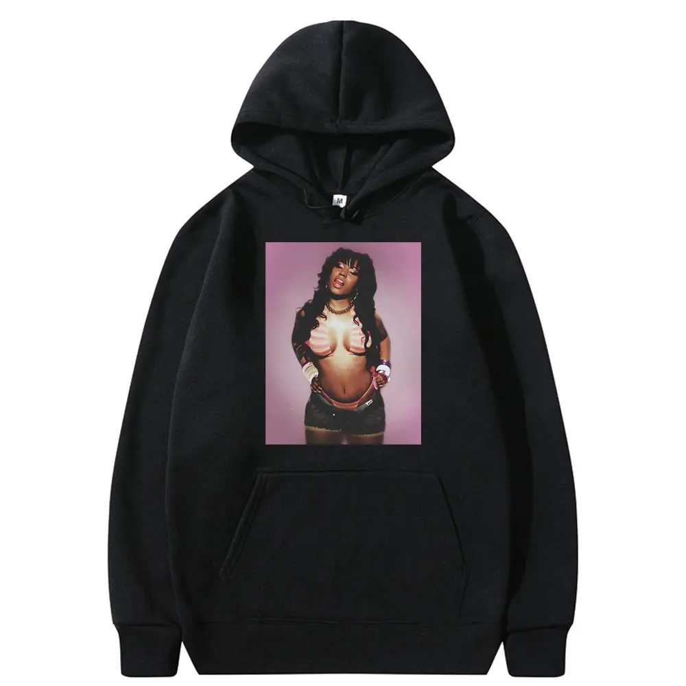 

Rapper Nicki Minaj Mugshot Hoodie Men Women Hip Hop Vintage Oversized Hooded Sweatshirt 90s Unisex Casual Long Sleeve Streetwear