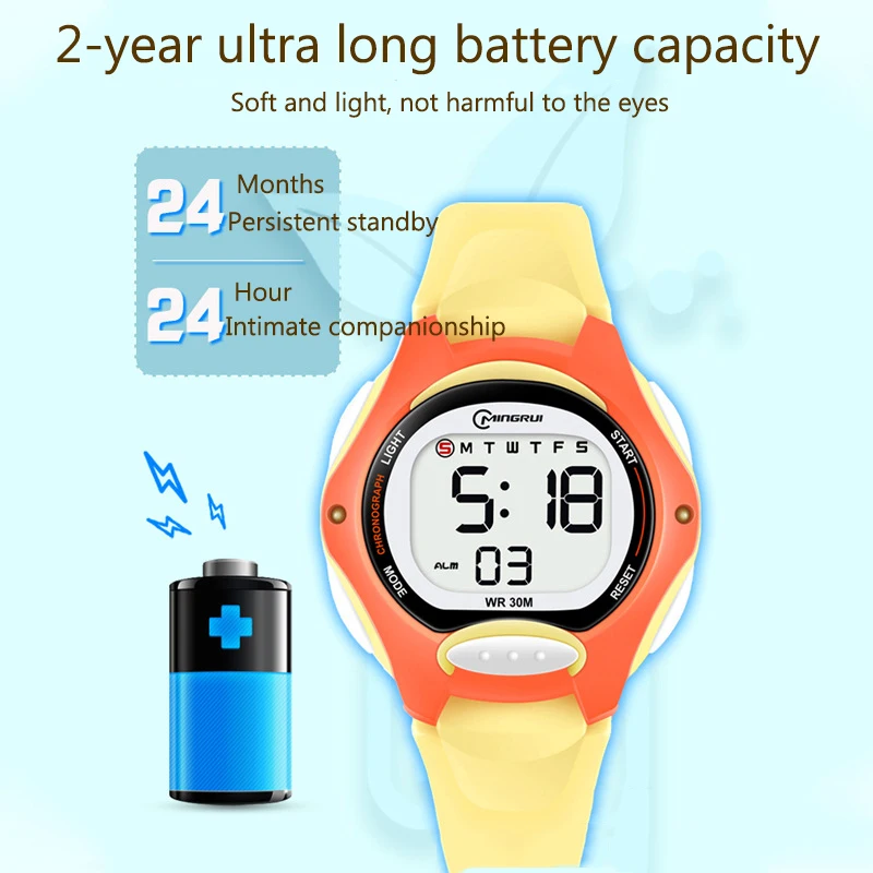 UTHAI CE13 Kids's Electronic Watch Girl Sports Waterproof Nightlight Alarm Clock Exam Student Multifunctional Boys' Watches Gift 5