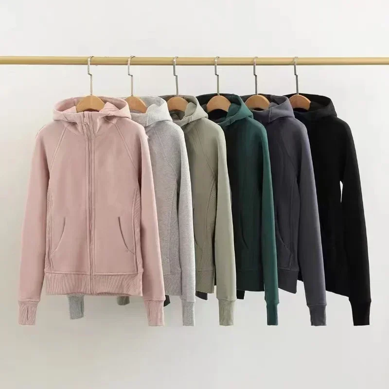 

Lemon Women Scuba Outerwear Sports Hoodie Fall/Winter Thicken Warm Slim-Fit Long Sleeve Hooded Sweatshirts Define Jackets Coat