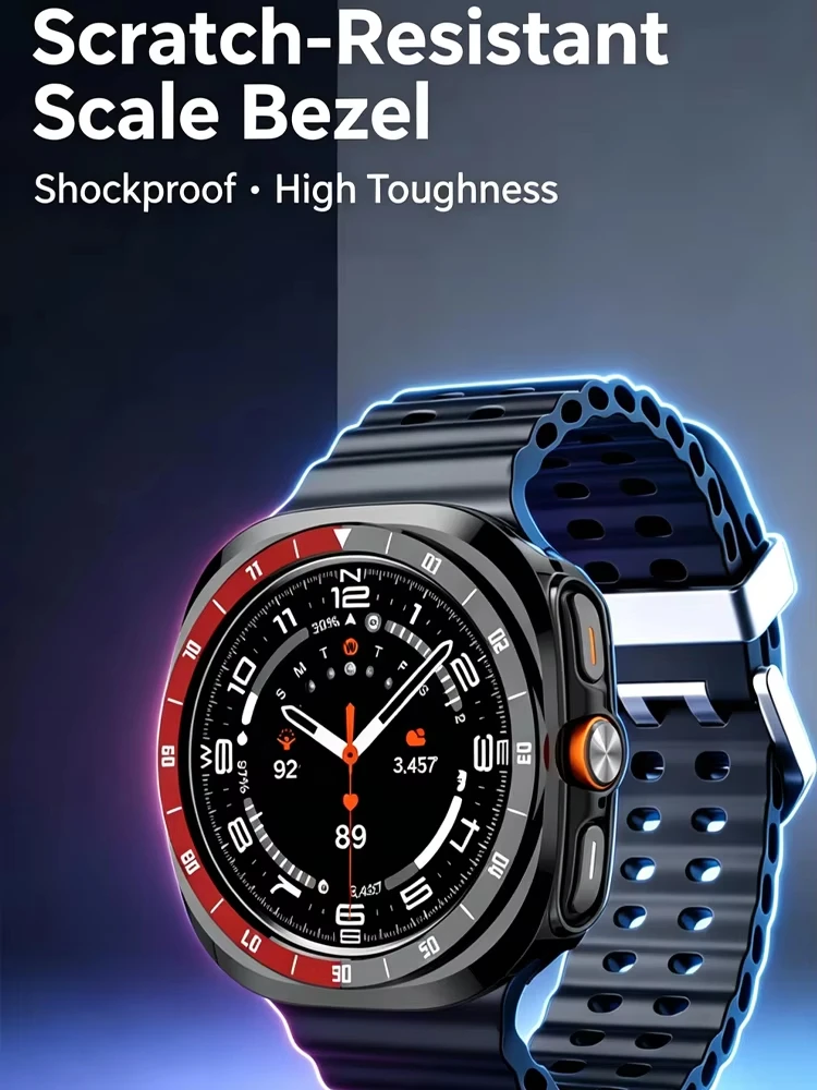 Protective Hard PC Bumper Shell with Scale Bezel for Smartwatch - Cover for 47mm Ultra 2