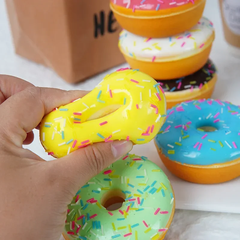 Food Model Food Photography Props Kitchen Food Toys Donut Photography Props 6pc Artificial Donuts Model Imulation Donut Fake Cake Bread Model PU Donut Dessert Baking Shop Display Photography Props Dessert