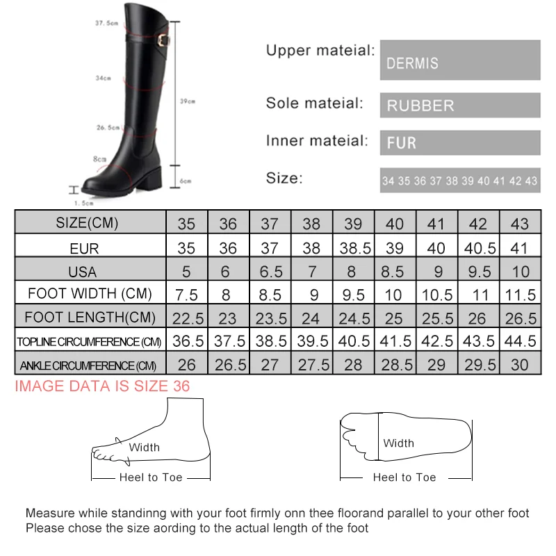 AIYUQI Women High Boots Genuine Leather New High-heel Fashion Women Riding Boots Large Size Round Toe Knight