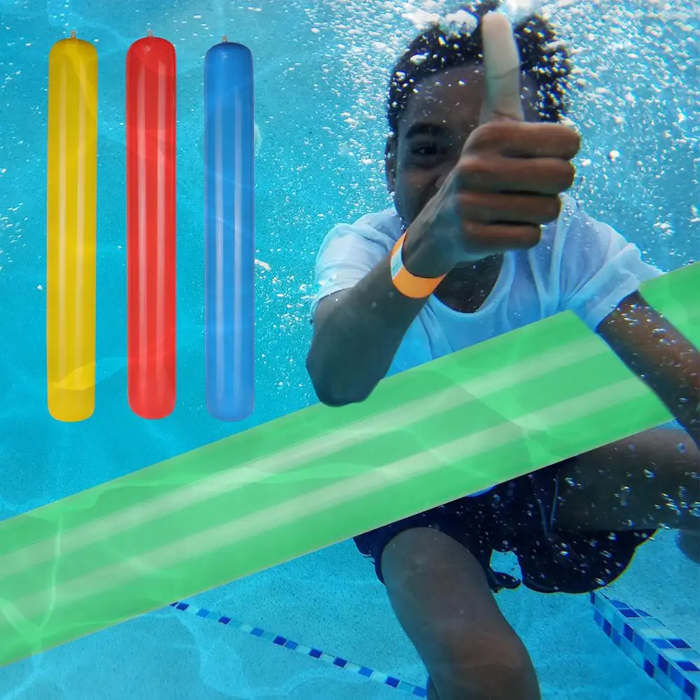 8-Pack Inflatable Pool Noodles - 41 Inch Colorful Float Sticks For Pool Parties & Water Fun