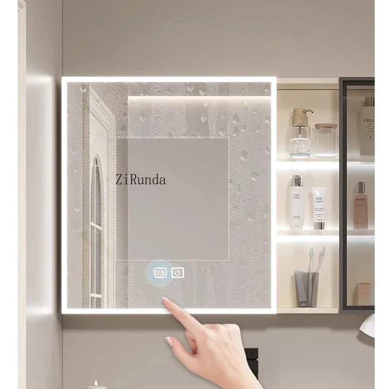 Nordic Industrial Style Bathroom Cabinets Organizador Vanity Design Smart Mirror Cabinets Aluminium Furniture Para Bano FYBC