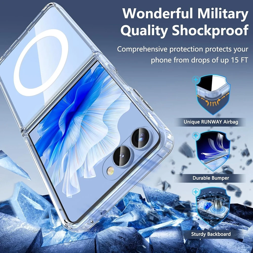 Clear Shockproof Magnetic Phone Case with MagSafe Compatibility