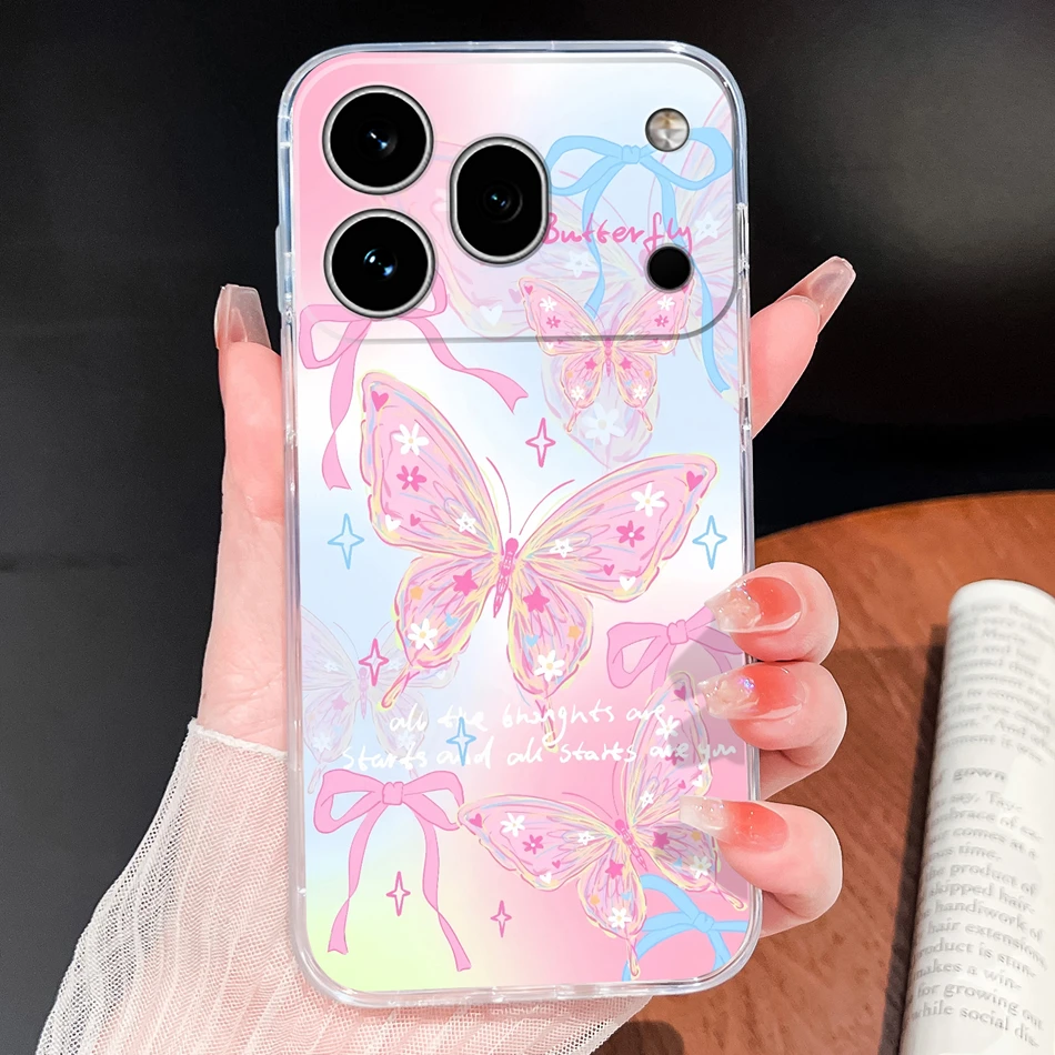 Clear Cool Stars Vibe Shockproof Silicone Phone Case