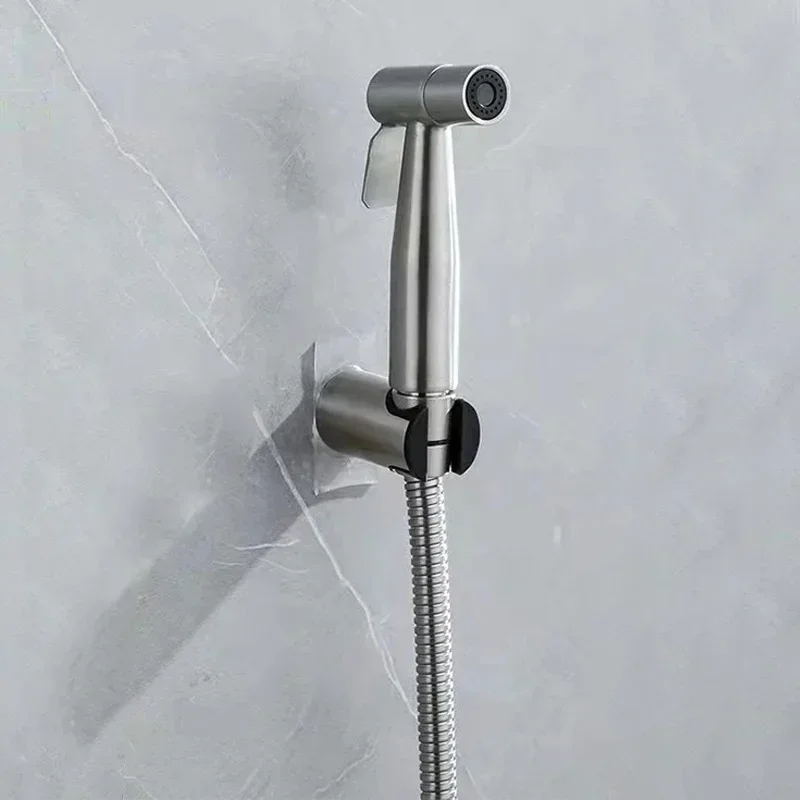 Protable Toilet Bidet Holder Handheld Faucet Bathroom Fixture Shower Head Sprayer Gun with Self Cleaning Function