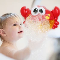 Outdoor Blowing Bubble Frog&Crabs Baby Bath Toy Bubble Maker Swimming Bathtub Soap Machine Toy for Children With Music Water Toy 1