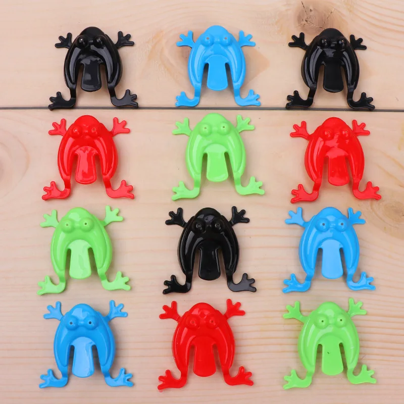 

10Pcs Mini Transparent Plastic Children Finger Action Training Toy Random Jumping Frogs Toys Birthday Party Favors Little Gifts