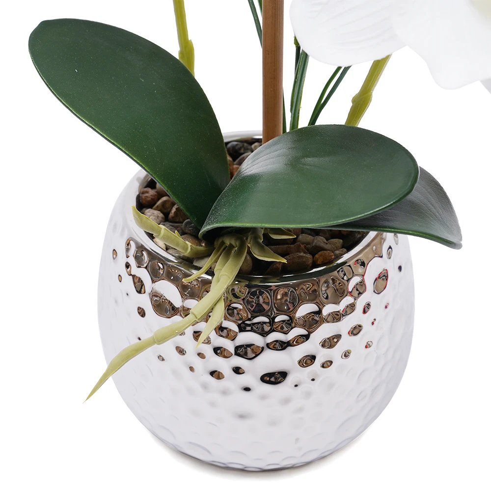 39 cm moderne künstliche Blumen-Orchideen-Schmetterlinge, künstliche Phalaenopsis-Pflanze, simulierter Phalaenopsis-Topf – Detail 9