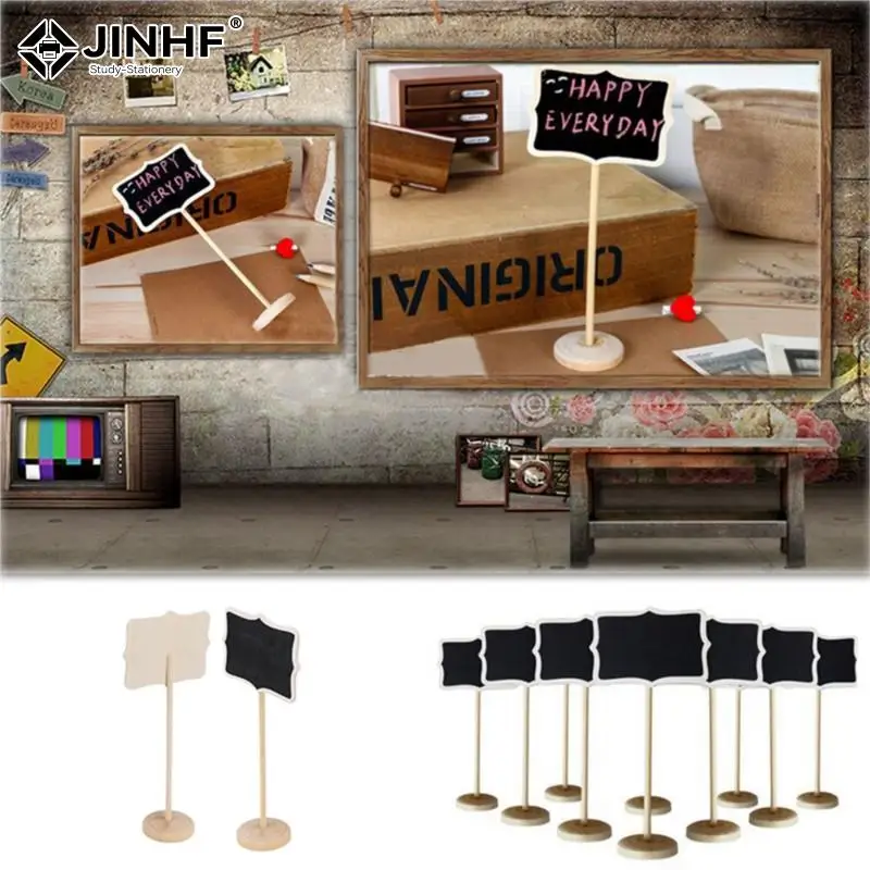 Mini Wooden Message Blackboard Small Black Board Chalkboard Wedding Party Decor 8.5*6cm Vertical