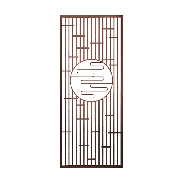 Rozsdamentes Acél Képernyő Partíció Fal Titán Fém Fény Luxus Üreges Északi Minimalista Modern Tornác Étterem - Image 5