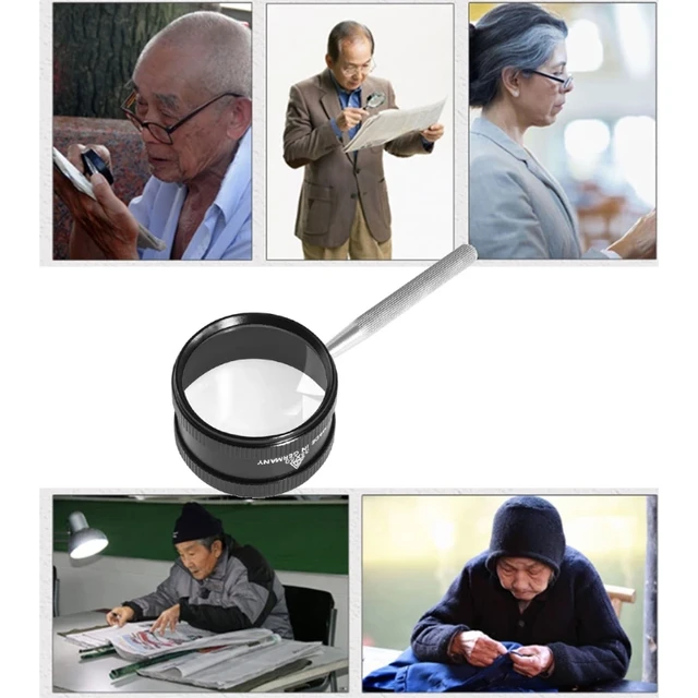 35X Handheld Magnifier Metal High Clarity Reading Magnifying Glass Portable  Loupe Jewelry Magnifier,For Seniors - AliExpress