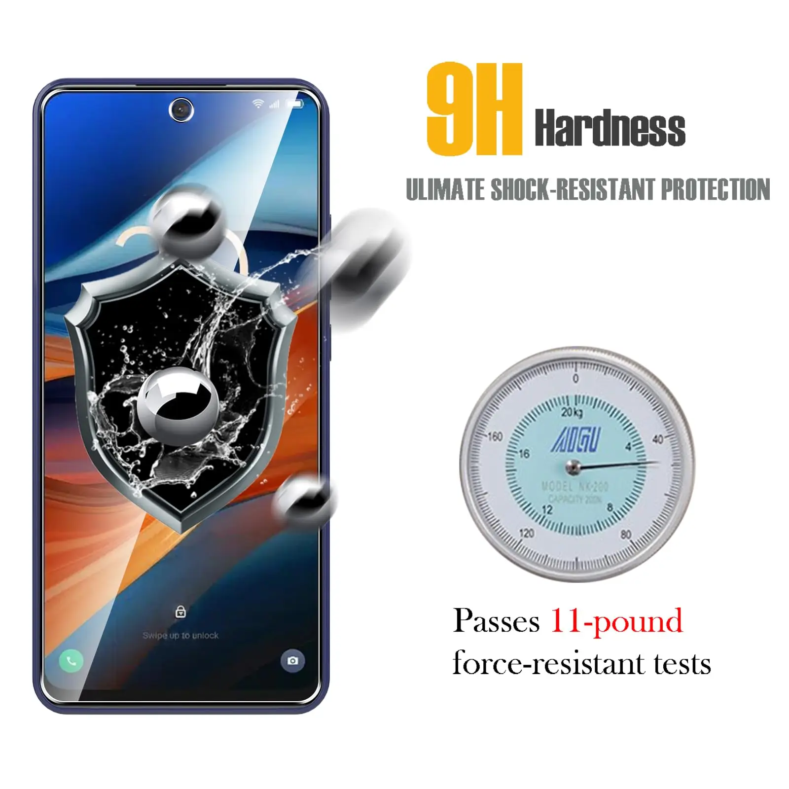 HD Crystal Tempered Glass Screen Protector - Premium 9H Strength, Case Friendly
