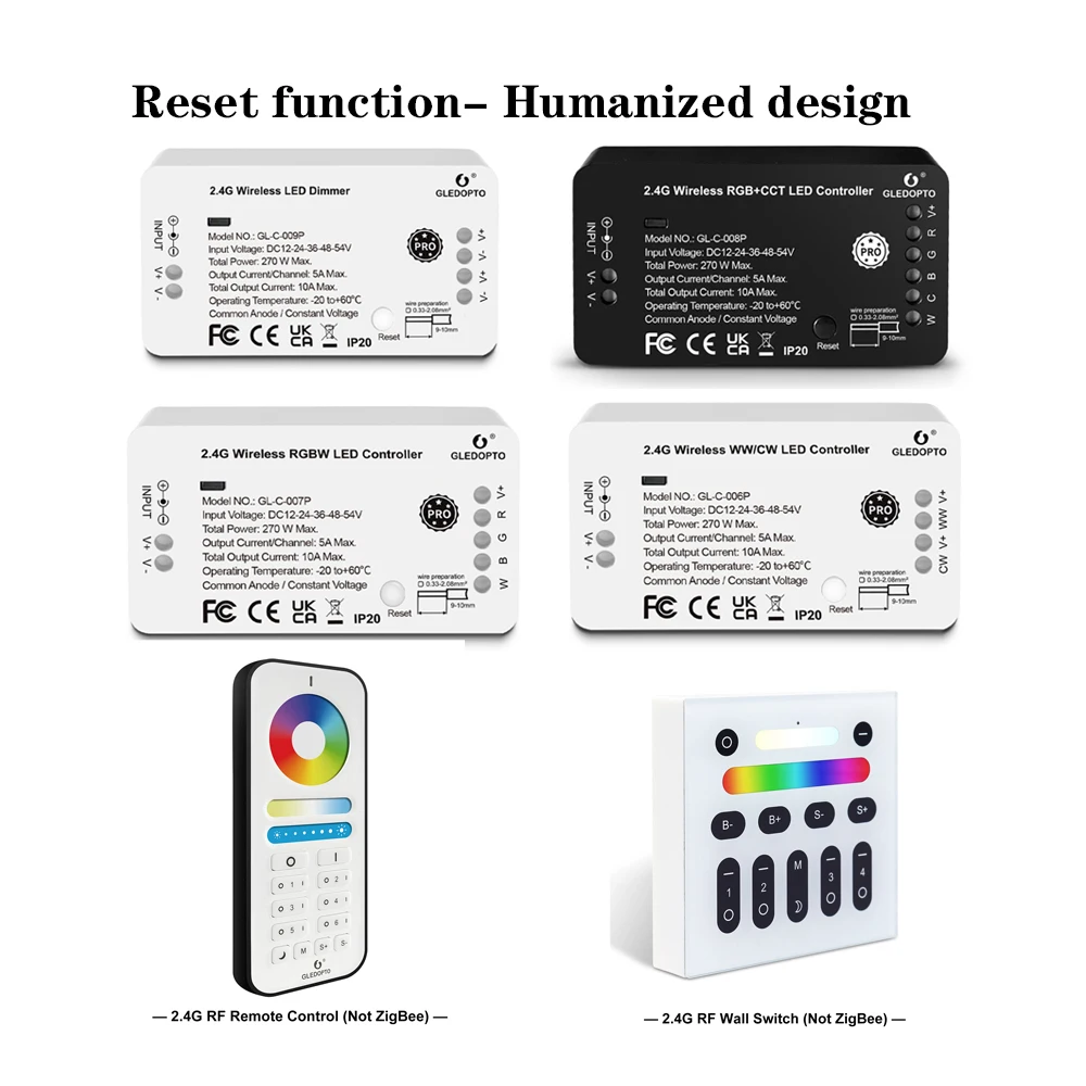 Zigbee 3.0 Smart LED Strip Controller Key Single color/CCT/ RGB/RGBW/RGB+CCT Lights Tape Controller 2.4G RF Remote| - AliExpress