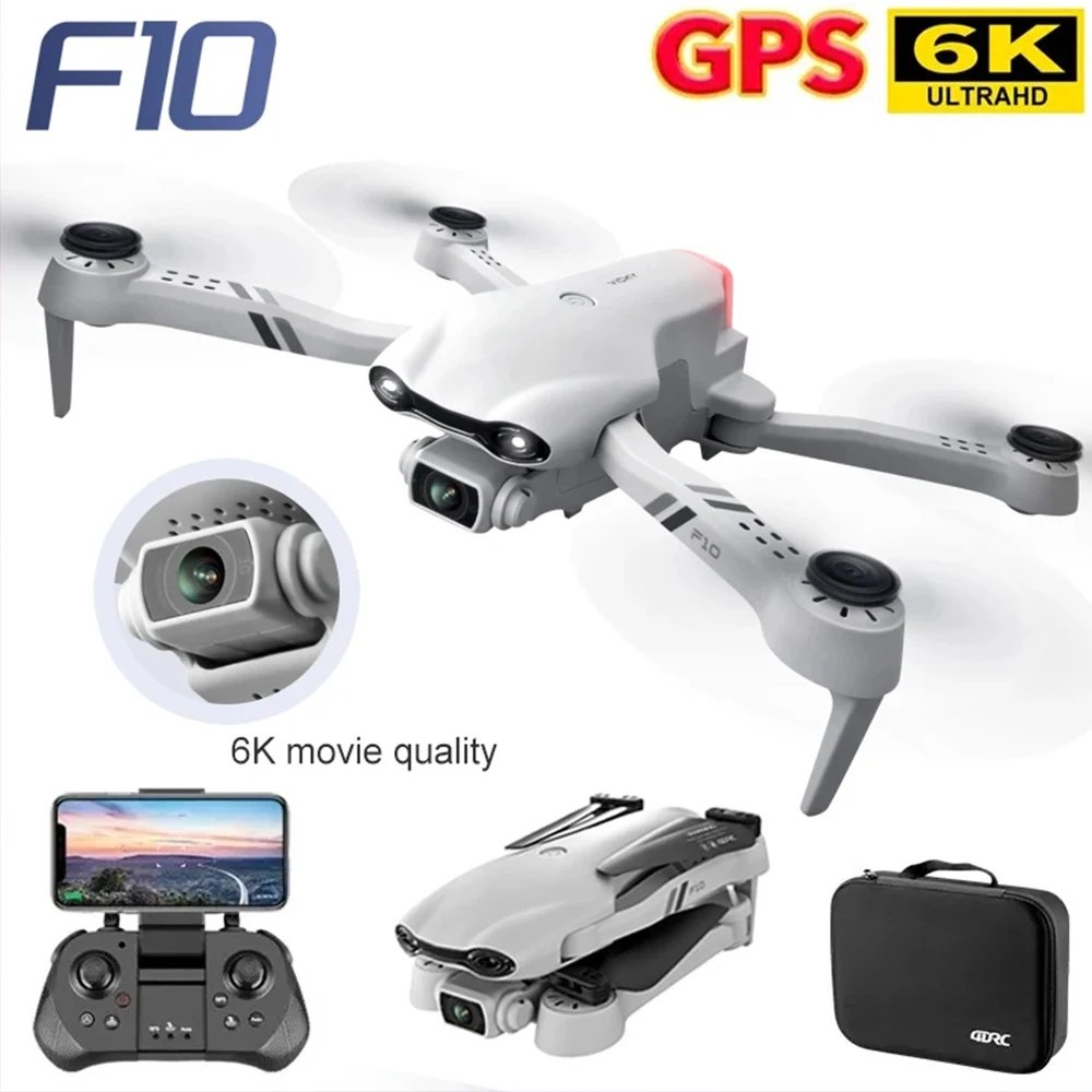 

Квадрокоптер 4дрк F10 GPS 6K HD с двойной широкоугольной камерой