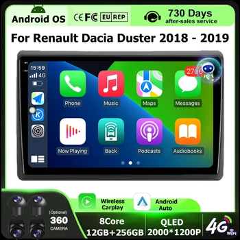 10 pulgadas para Renault Dacia Duster 2018 2019 ARKANA 2019 Android 16 Auto Radio reproductor de vídeo Multimedia GPS Carplay unidad principal 1