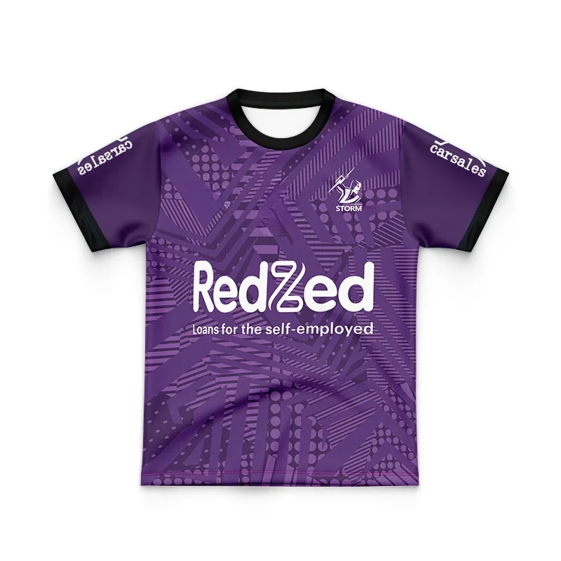 thumbnail image 1 of Camiseta de entrenamiento lateral para niños Melbourne Storm Ashtabula (nombre y número personalizados), 1 of 5