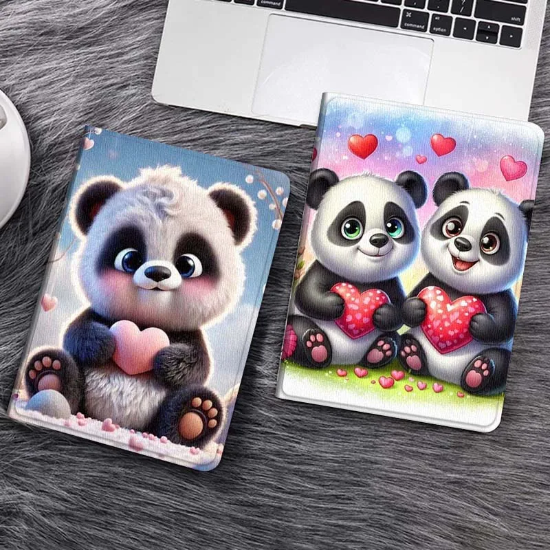 Panda Cartoon Love Heart Soft Tablet Case Gift