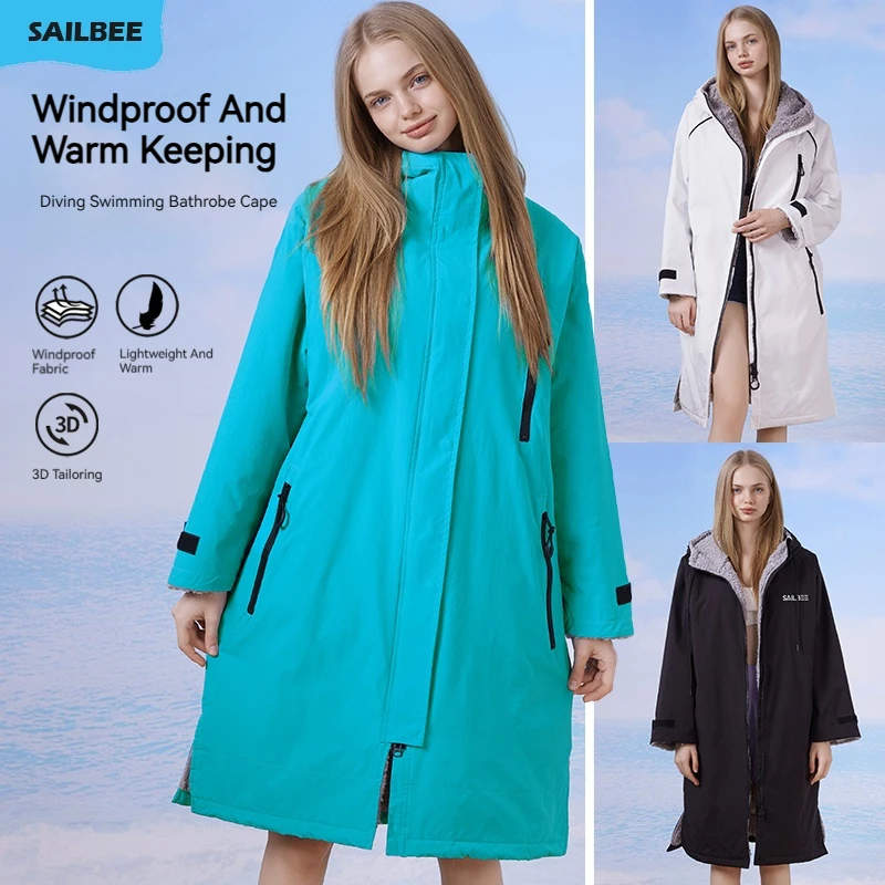 Abrigo Cambiante Impermeable Para Adultos Y Niños - Forro Polar, Secado Rápido, Ideal Para Surf, Playa O Camping