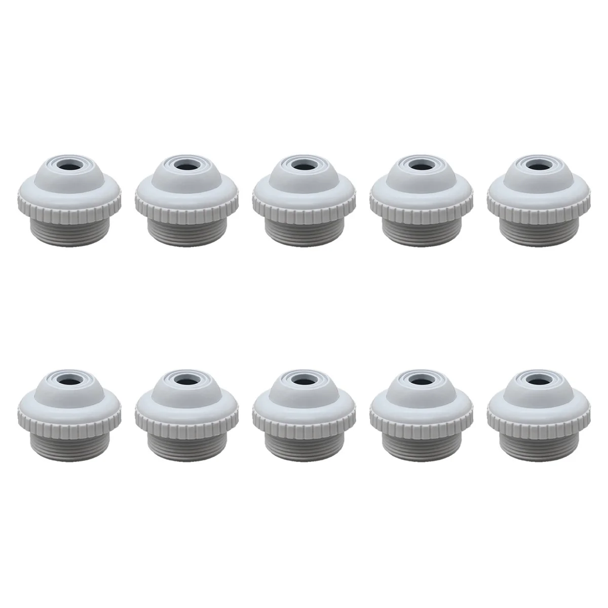 

10X Swimming Pool Spa Return Jet Fitting Massage Nozzle Inlet Outlet Bath Tub Nozzle with Adjustable Eyeball Pool Tool