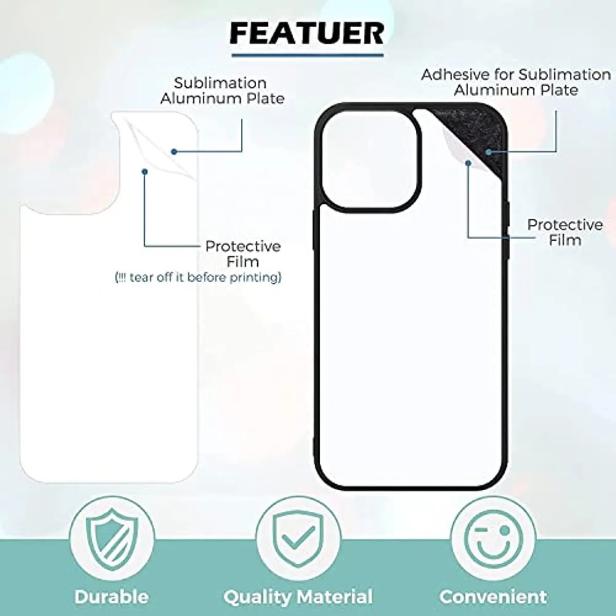 6PCS Sublimation Blanks Phone Case Covers Compatible with iPhone 12 and iPhone  12 Pro Blank Printable Phone Cases for DIY - AliExpress