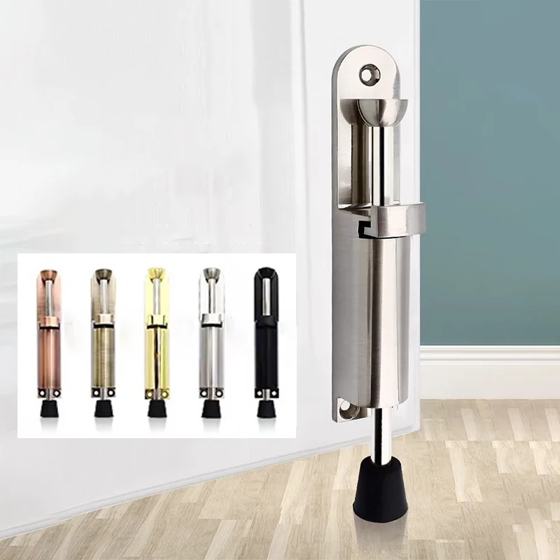 Spring Door Stopper Foot Kickdown Stop Telescope Zinc Alloy Sturdy