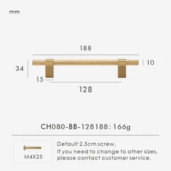 Nurlin Solid Brass Knurled T-Bar 40-Inch Cabinet Pull (CH080-BB-128188)