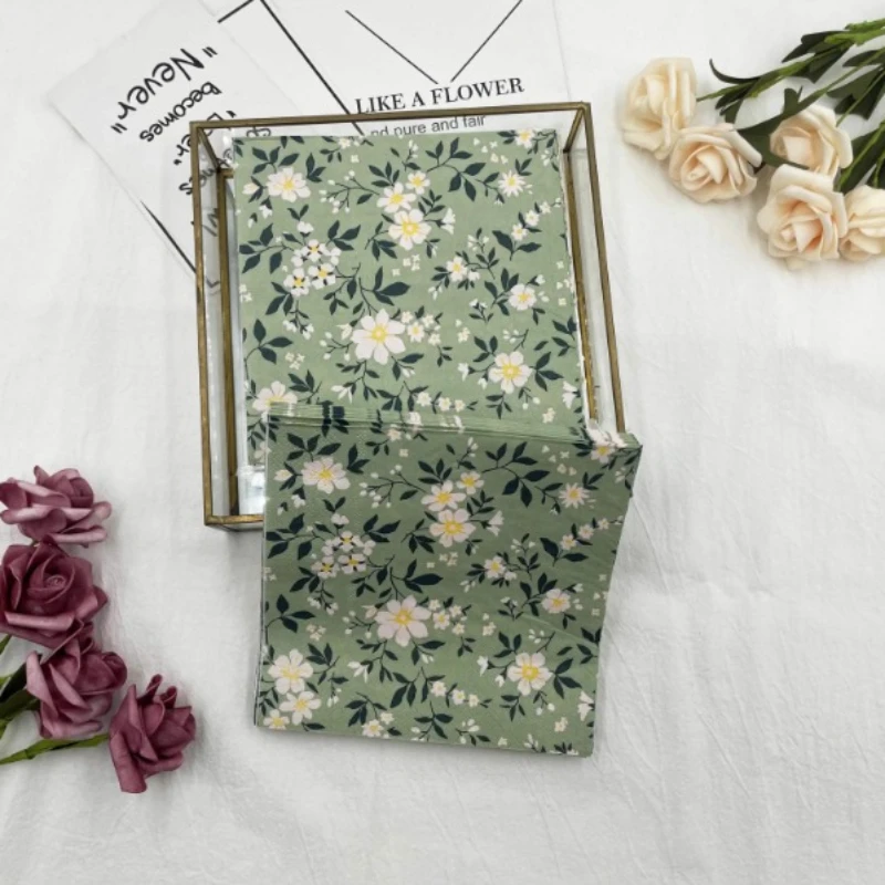Colourful Napkins Printed Square Paper Napkins Restaurant Floral Facial Tissue Hotel Wedding Table Setting Pure Wood Pulp Paper paper napkins disposable paper placemats tissue paper decoration