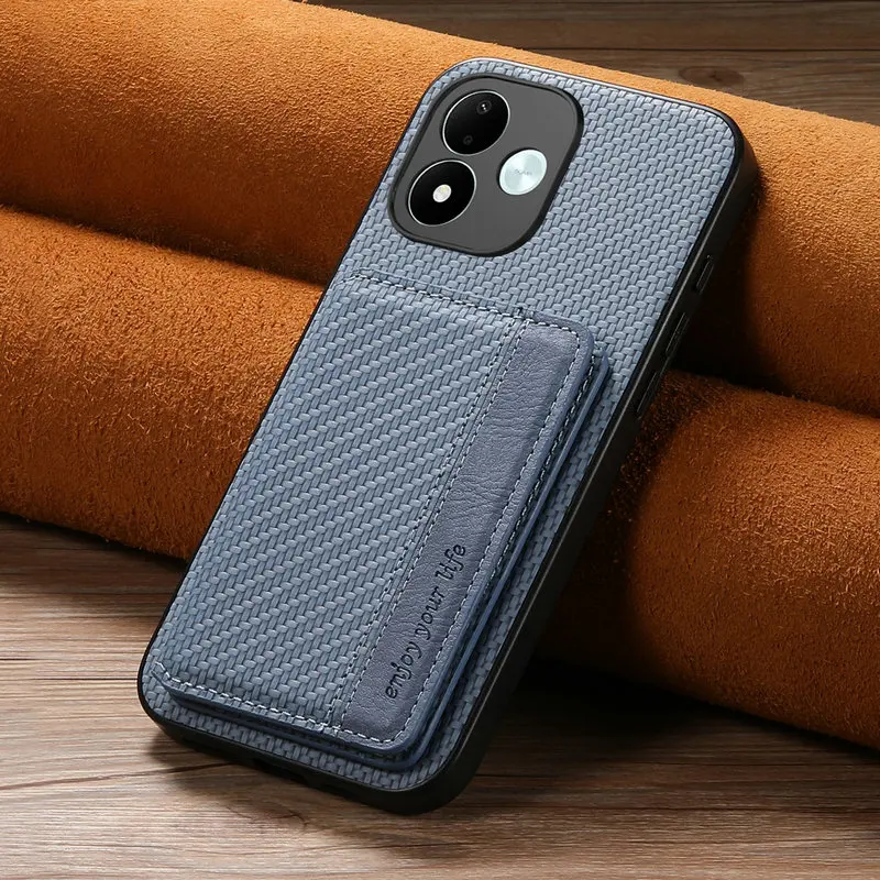 Luxury RFID Leather Wallet Phone Case with Magnetic Back Cover