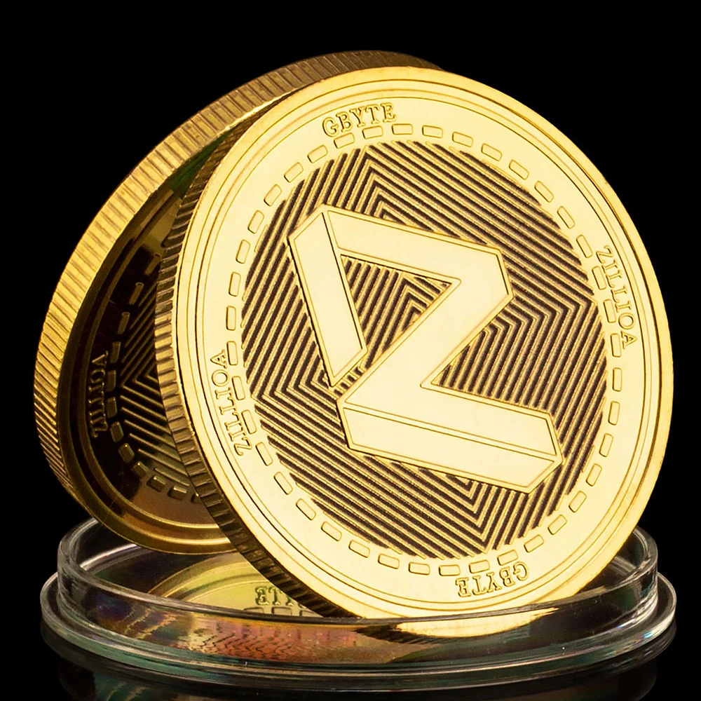 Description Picture 6 of itemByteball Cryptocurrency Coin Verge Physical Crypto Coins Gold Plated Souvenirs and Gifts Non-currency Commemorative Coin
