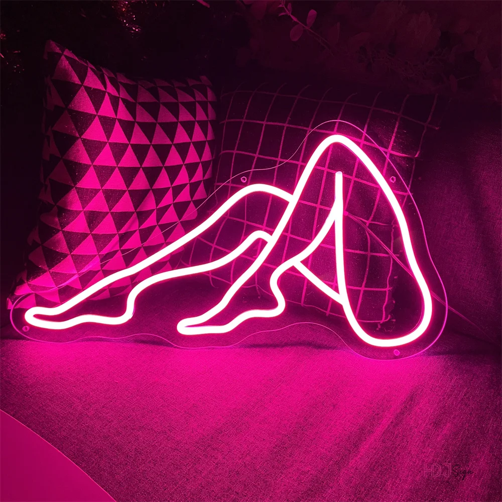 Led Neon Sign Art Wall Hanging Room Decor Sexy Lady Neon Lights Sign Open Bar Party Store Hotle Lamps Wall Decoration