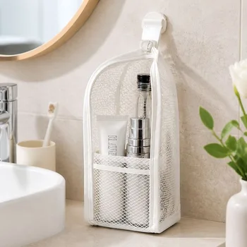 Borsa Cosmetica in EVA e Rete per Donne, Organizer da Viaggio per Trucchi, Pochette Femminile Portatile, Piccola e Grande, Beauty Case per Toilette