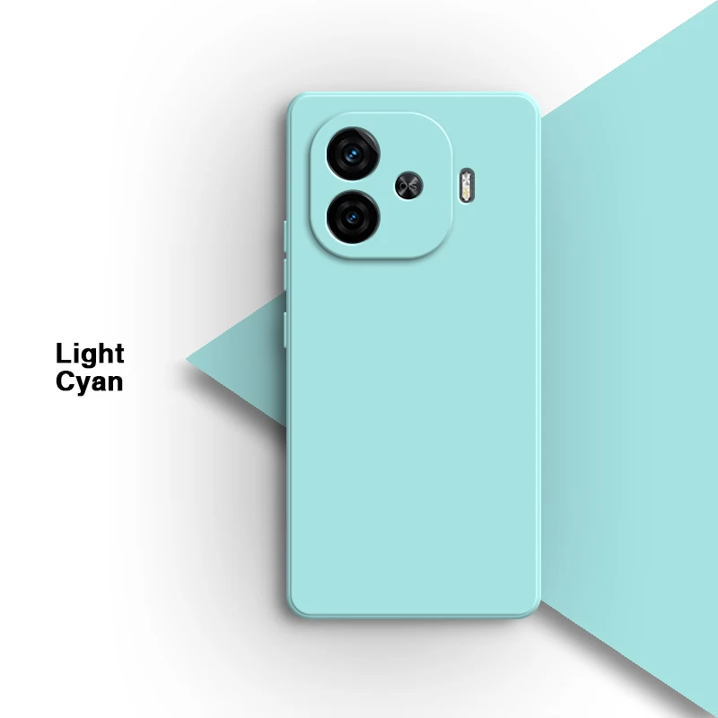Vibrant Candy Color Soft Silicone Phone Case - Durable Liquid Silicone Back Cover