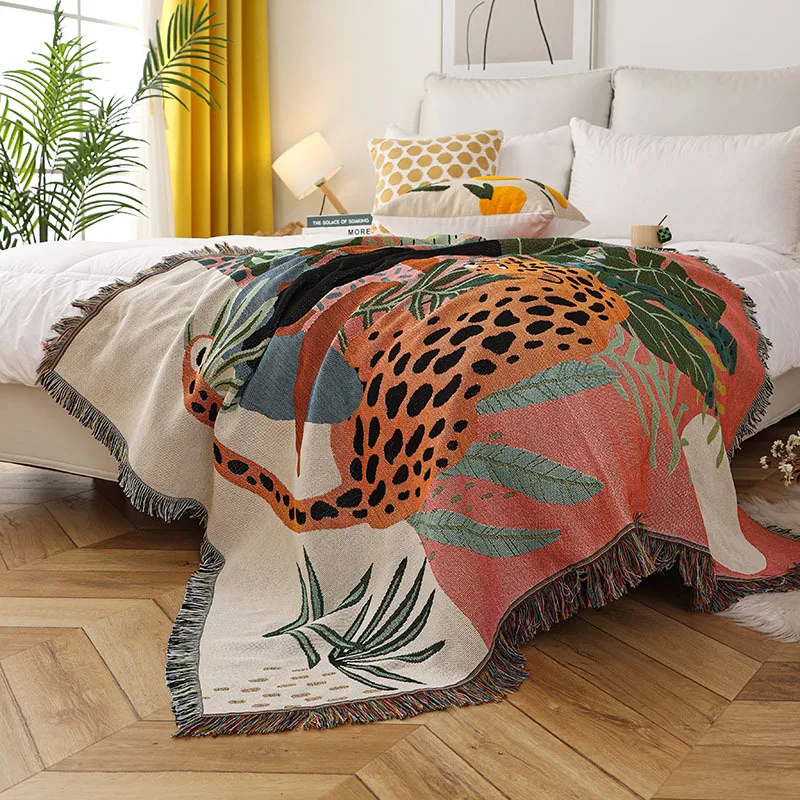 Women Leopard Throw Blanket Image 7